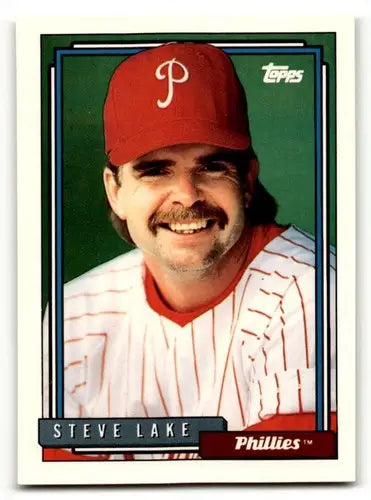 1992 Topps #331 Steve Lake Philadelphia Phillies Baseball Cards EX/N ID:55863 - Baseball Card Single