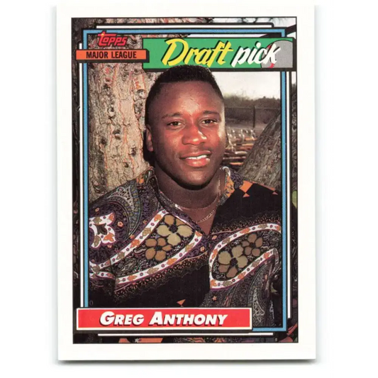 1992 Topps #336 Greg Anthony EX Excellent RC Rookie San Diego Padres Baseball Card - Baseball Card