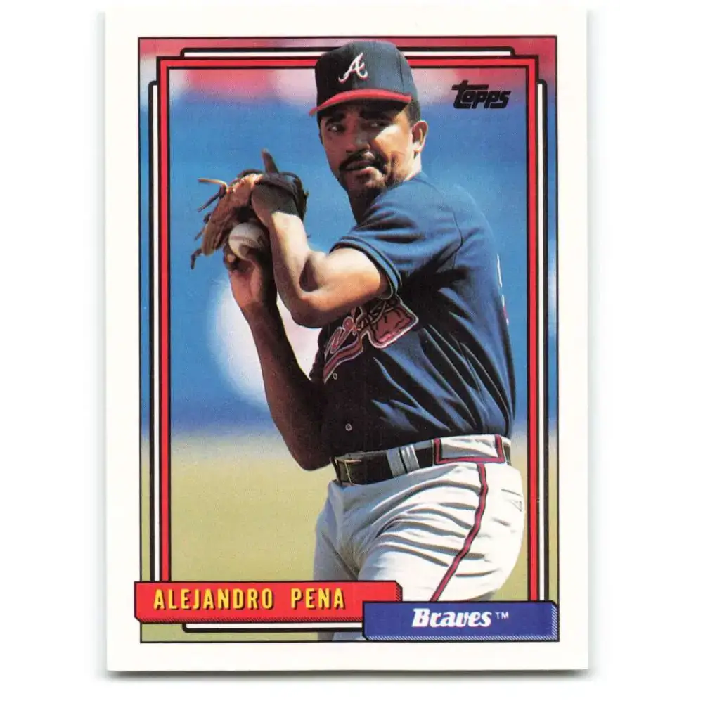1992 Topps #337 Alejandro Pena NM-MT Atlanta Braves Baseball Card - Baseball Card Single