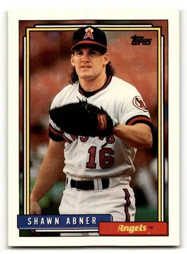 1992 Topps #338 Shawn Abner California Angels Baseball Cards EX/NM ID:61164 - Baseball Card Single