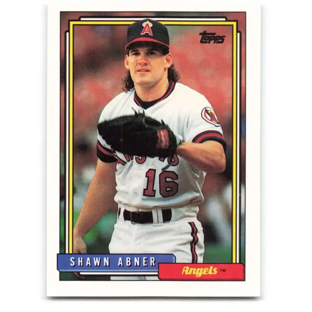 1992 Topps #338 Shawn Abner NM-MT California Angels Baseball Card - Baseball Card Single