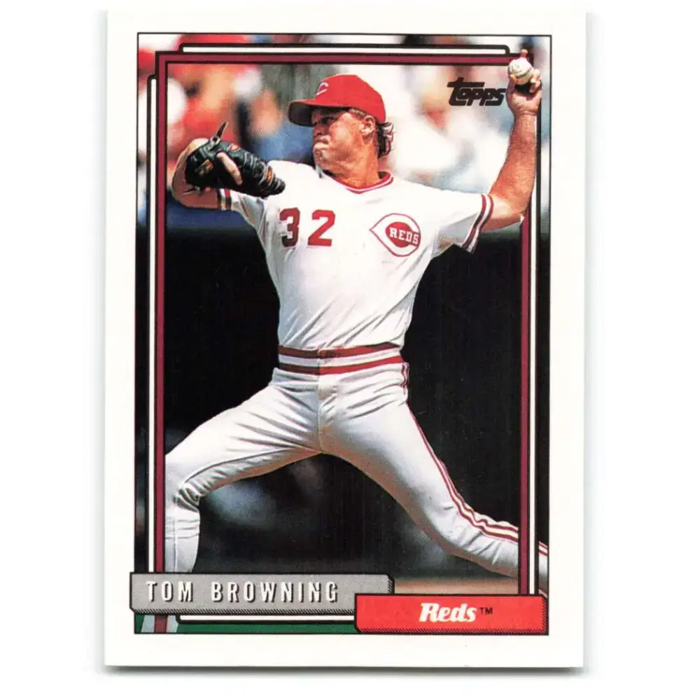 1992 Topps #339 Tom Browning NM-MT Cincinnati Reds Baseball Card - Baseball Card Single