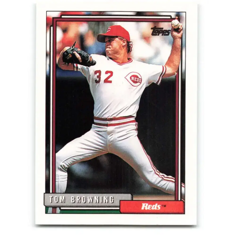 1992 Topps #339 Tom Browning NM-MT Cincinnati Reds Baseball Card - Baseball Card Single