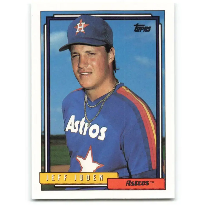 1992 Topps #34 Jeff Juden NM-MT Houston Astros Baseball Card - Baseball Card Single