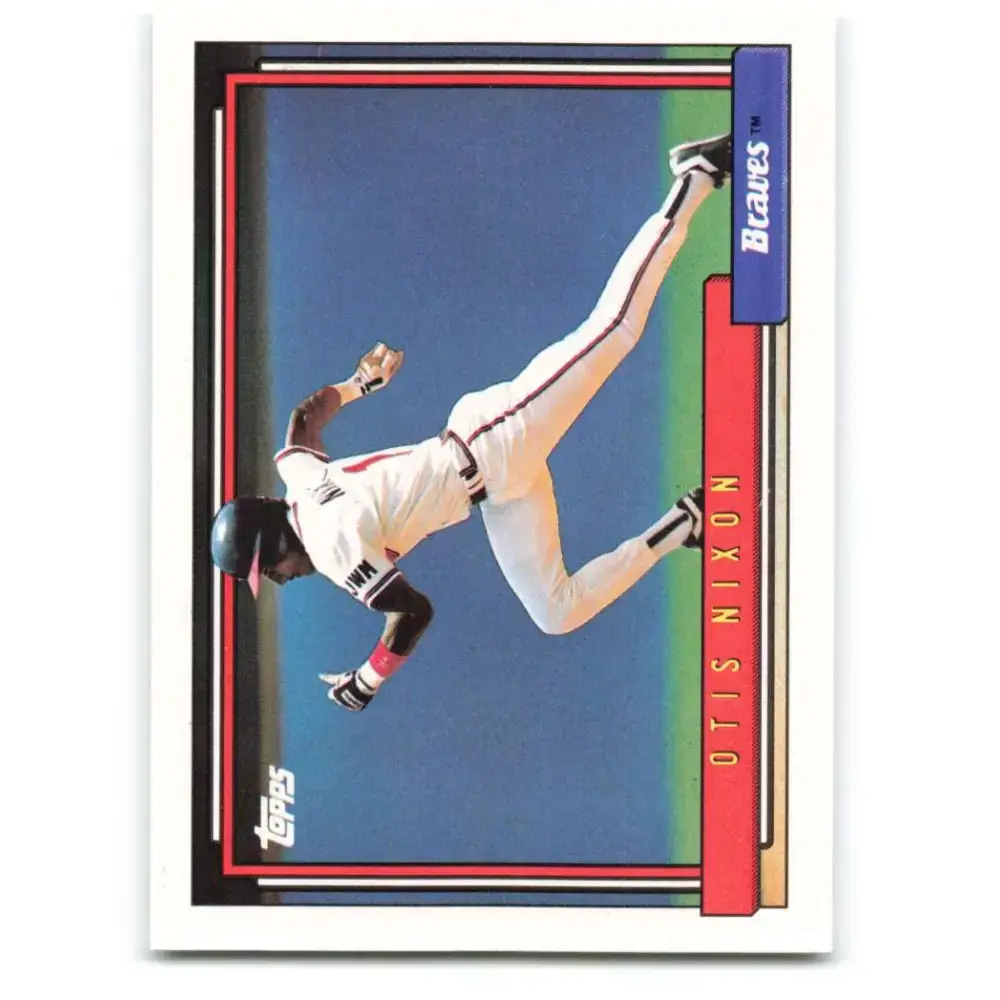 1992 Topps #340 Otis Nixon NM-MT Atlanta Braves Baseball Card - Baseball Card Single