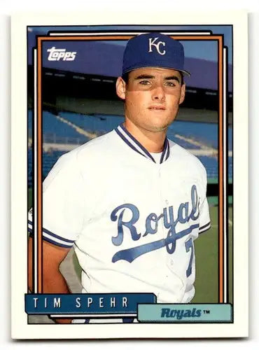 1992 Topps #342 Tim Spehr Kansas City Royals Baseball Cards EX/NM ID:55842 - Baseball Card Single