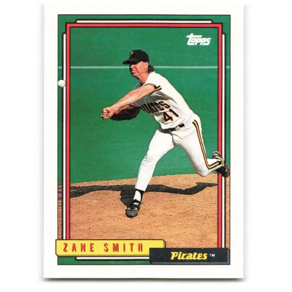1992 Topps #345 Zane Smith NM-MT Pittsburgh Pirates Baseball Card - Baseball Card Single
