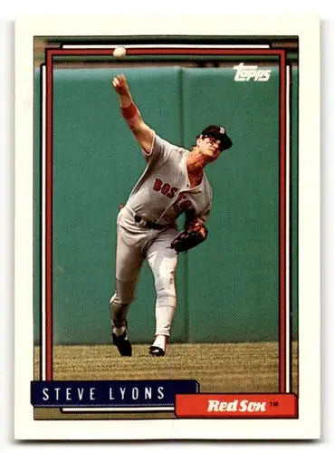 1992 Topps #349 Steve Lyons Boston Red Sox Baseball Cards EX/NM ID:61163 - Baseball Card Single