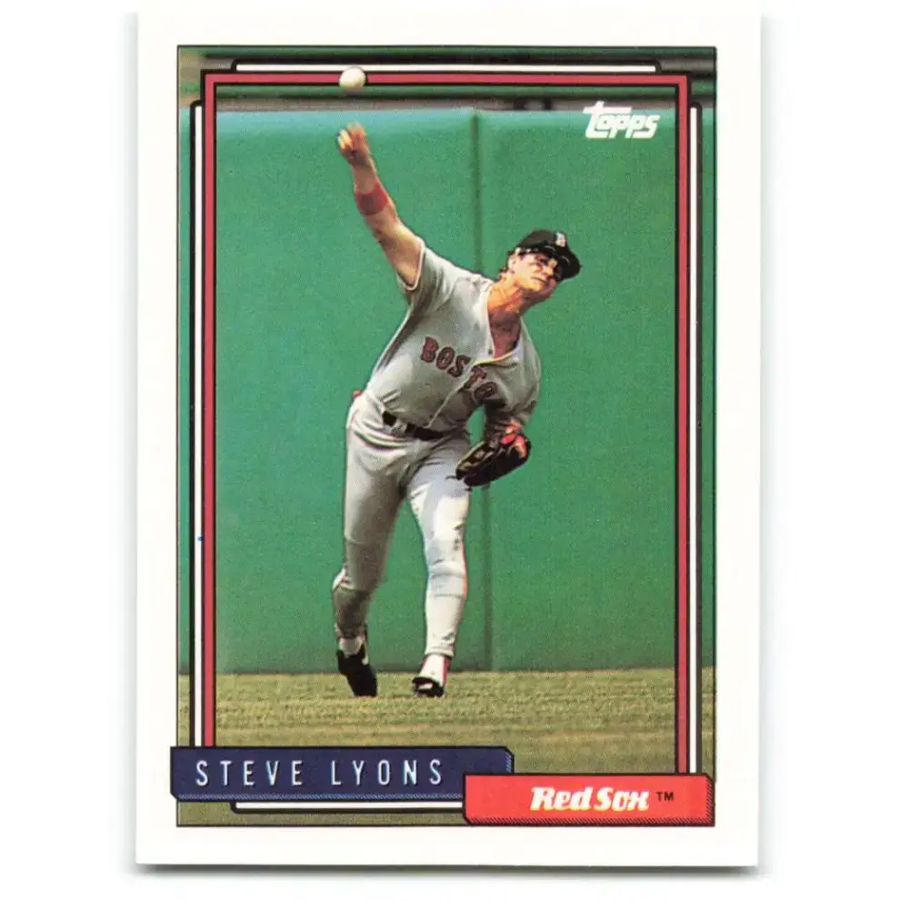 1992 Topps #349 Steve Lyons NM-MT Boston Red Sox Baseball Card - Baseball Card Single