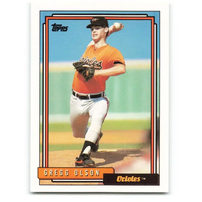 1992 Topps #350 Gregg Olson EX Excellent Baltimore Orioles Baseball Card - Baseball Card