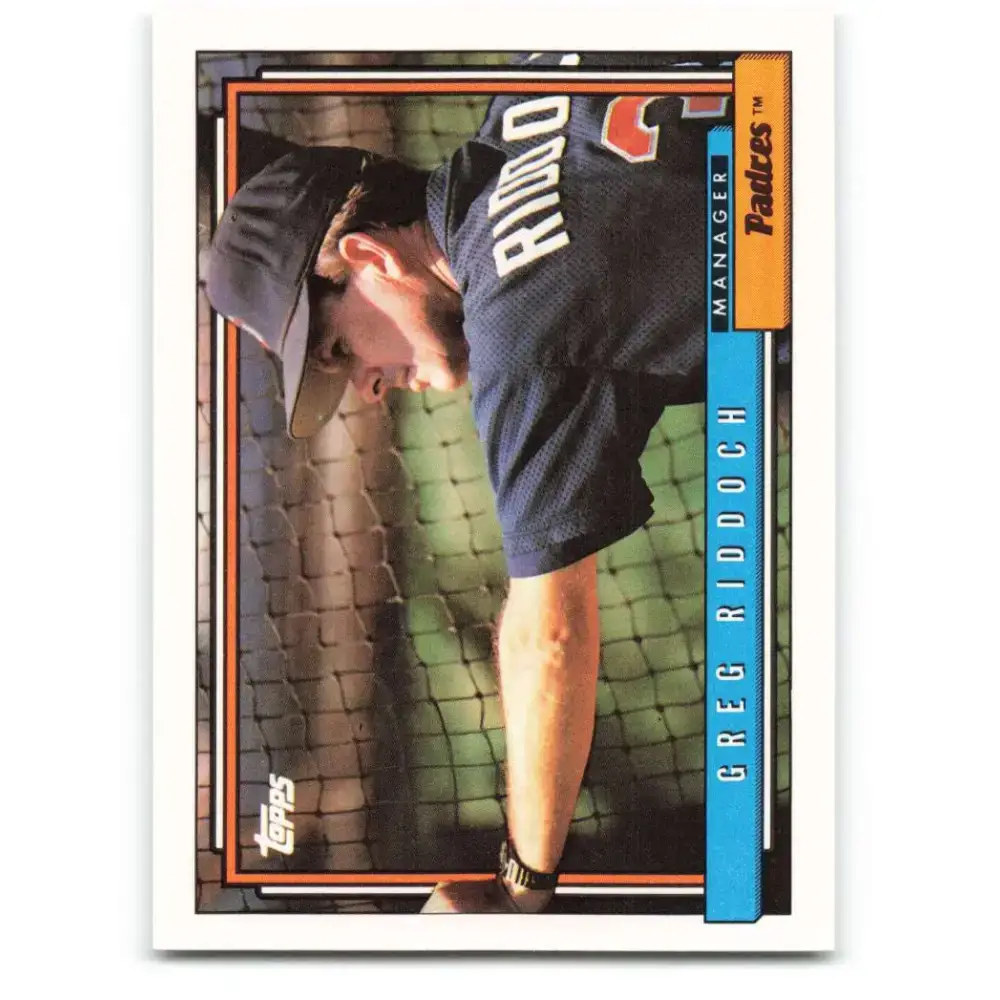 1992 Topps #351 Greg Riddoch NM-MT San Diego Padres Baseball Card - Baseball Card Single