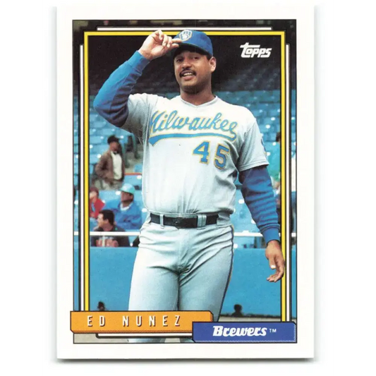 1992 Topps #352 Edwin Nunez NM-MT Milwaukee Brewers Baseball Card