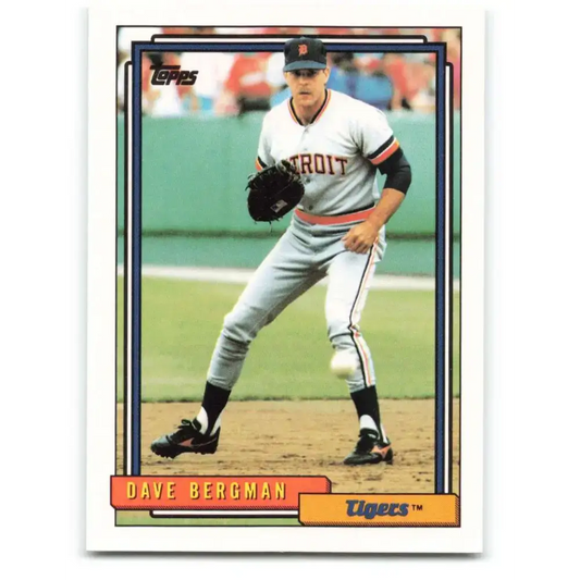 1992 Topps #354 Dave Bergman EX Excellent Detroit Tigers Baseball Card - Baseball Card