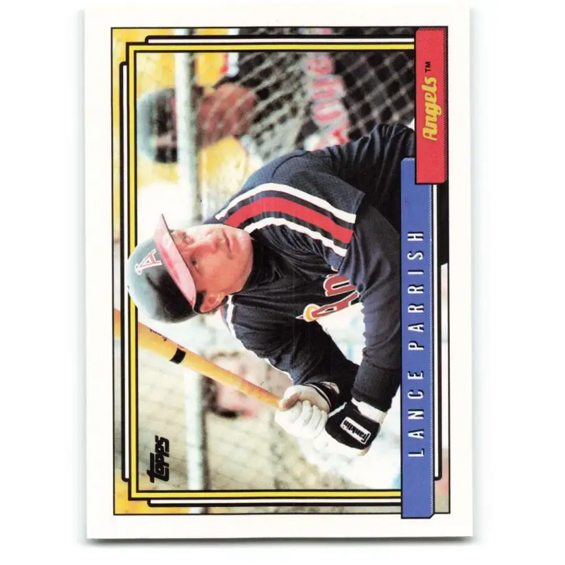1992 Topps #360 Lance Parrish NM-MT California Angels Baseball Card - Baseball Card Single