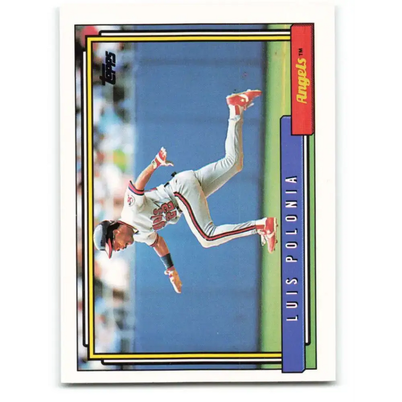 1992 Topps #37 Luis Polonia NM-MT California Angels Baseball Card - Baseball Card Single