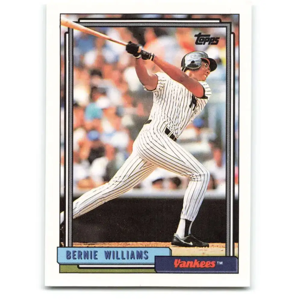 1992 Topps #374 Bernie Williams NM-MT New York Yankees Baseball Card - Baseball Card Single