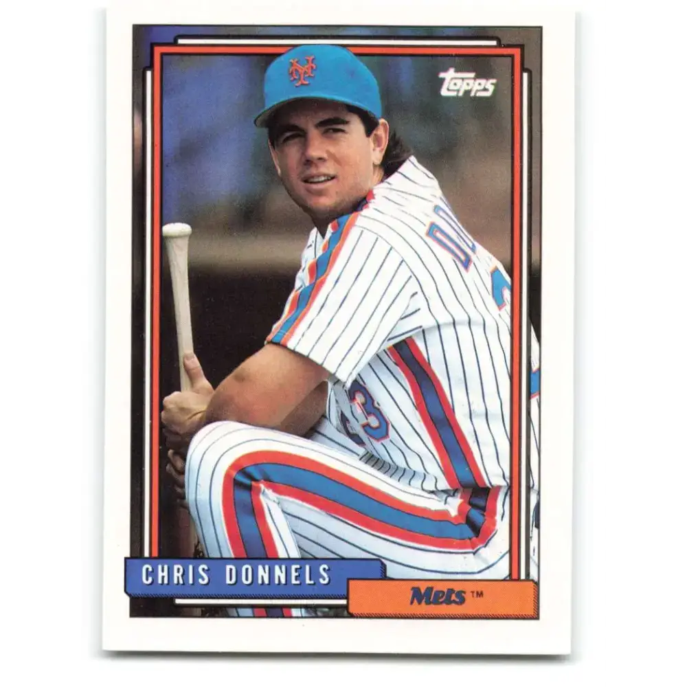 1992 Topps #376 Chris Donnels NM-MT New York Mets Baseball Card - Baseball Card Single