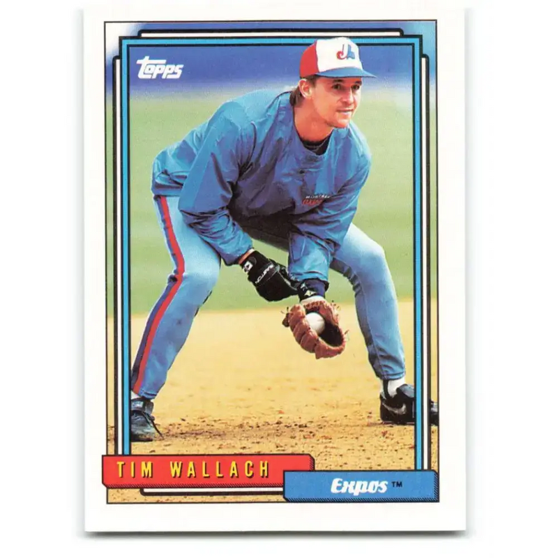 1992 Topps #385 Tim Wallach NM-MT Montreal Expos Baseball Card - Baseball Card Single