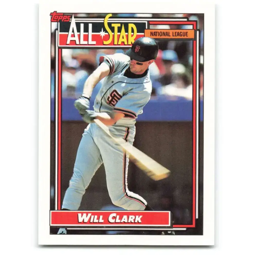 1992 Topps #386 Will Clark NM-MT San Francisco Giants Baseball Card - Baseball Card Single