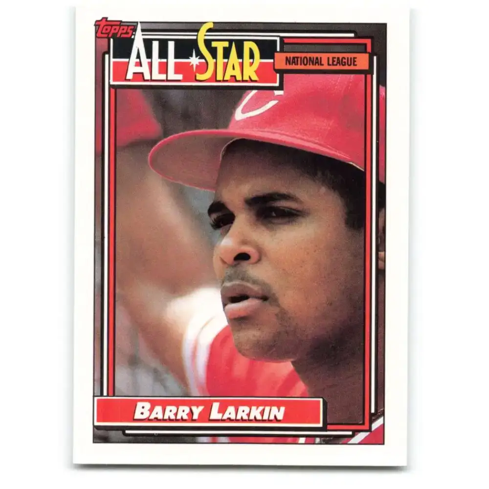 1992 Topps #389 Barry Larkin NM-MT Cincinnati Reds Baseball Card - Baseball Card Single