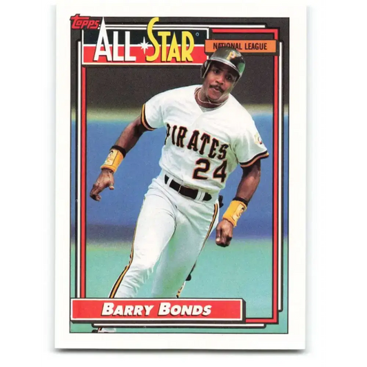 1992 Topps #390 Barry Bonds NM-MT Pittsburgh Pirates Baseball Card - Baseball Card Single