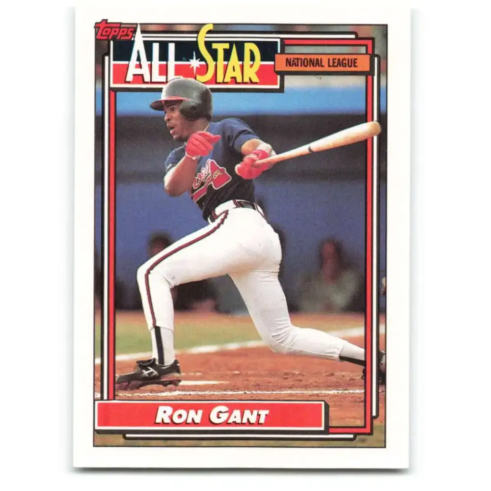 1992 Topps #391 Ron Gant NM-MT Atlanta Braves Baseball Card - Baseball Card Single