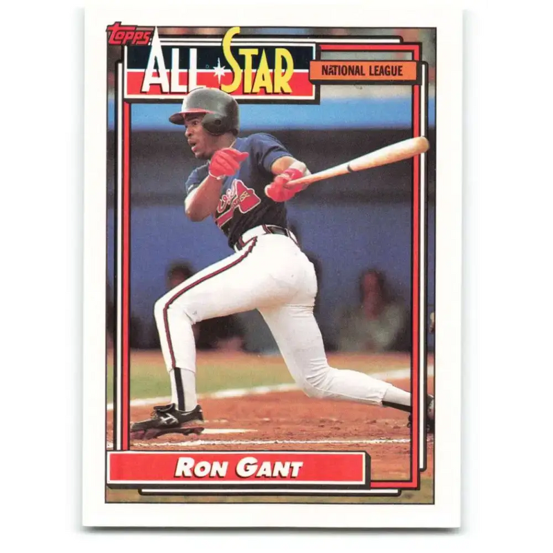 1992 Topps #391 Ron Gant NM-MT Atlanta Braves Baseball Card - Baseball Card Single