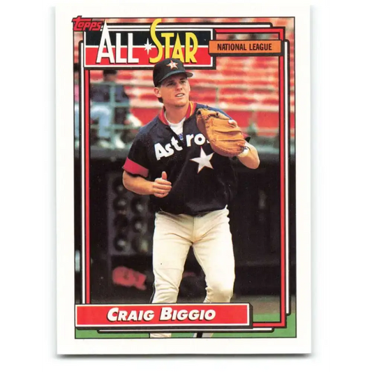 1992 Topps #393 Craig Biggio NM-MT Houston Astros Baseball Card