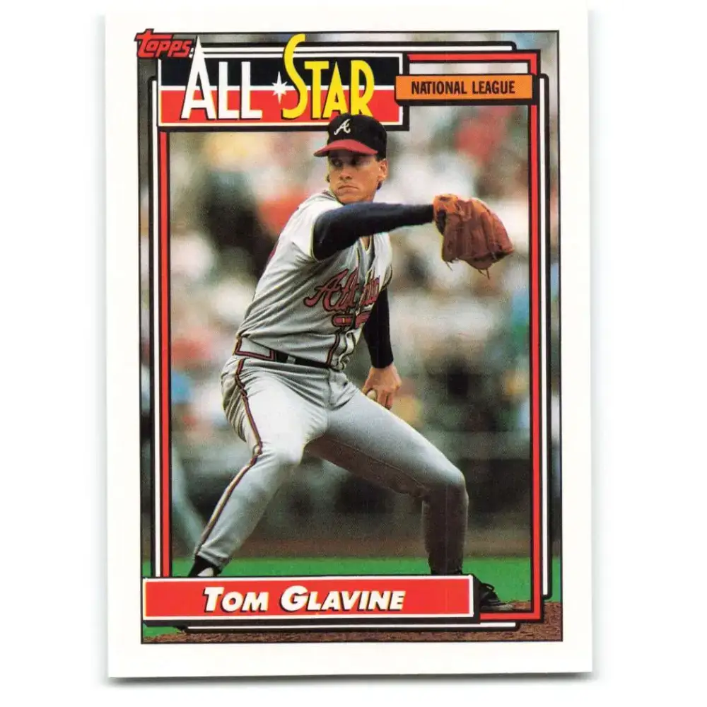 1992 Topps #395 Tom Glavine NM-MT Atlanta Braves Baseball Card - Baseball Card Single