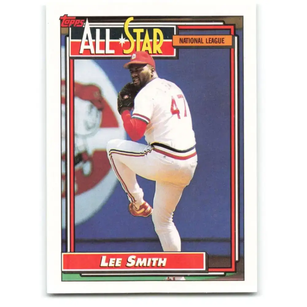 1992 Topps #396 Lee Smith NM-MT St. Louis Cardinals Baseball Card - Baseball Card Single