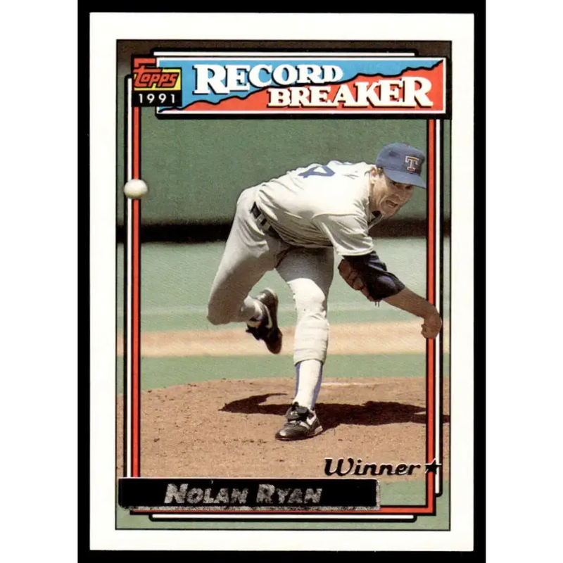 1992 Topps #4 Nolan Ryan EX/NM Texas Rangers Baseball Card - Baseball Card Single
