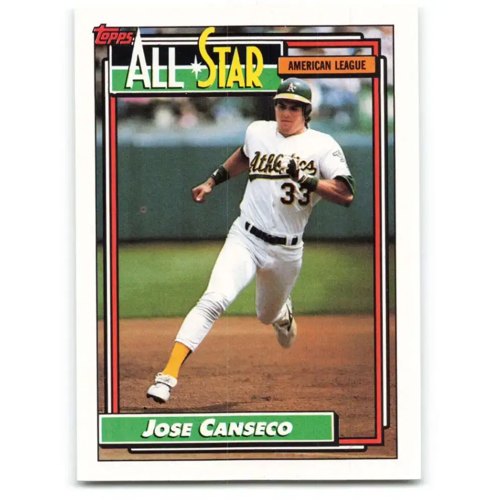1992 Topps #401 Jose Canseco NM-MT Oakland Athletics Baseball Card - Baseball Card Single