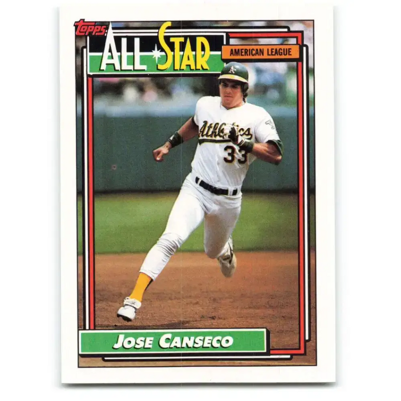 1992 Topps #401 Jose Canseco NM-MT Oakland Athletics Baseball Card - Baseball Card Single