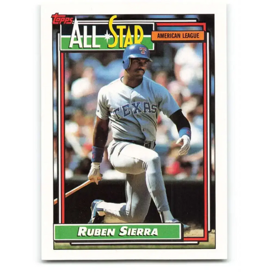 1992 Topps #403 Ruben Sierra NM-MT Texas Rangers Baseball Card - Baseball Card Single