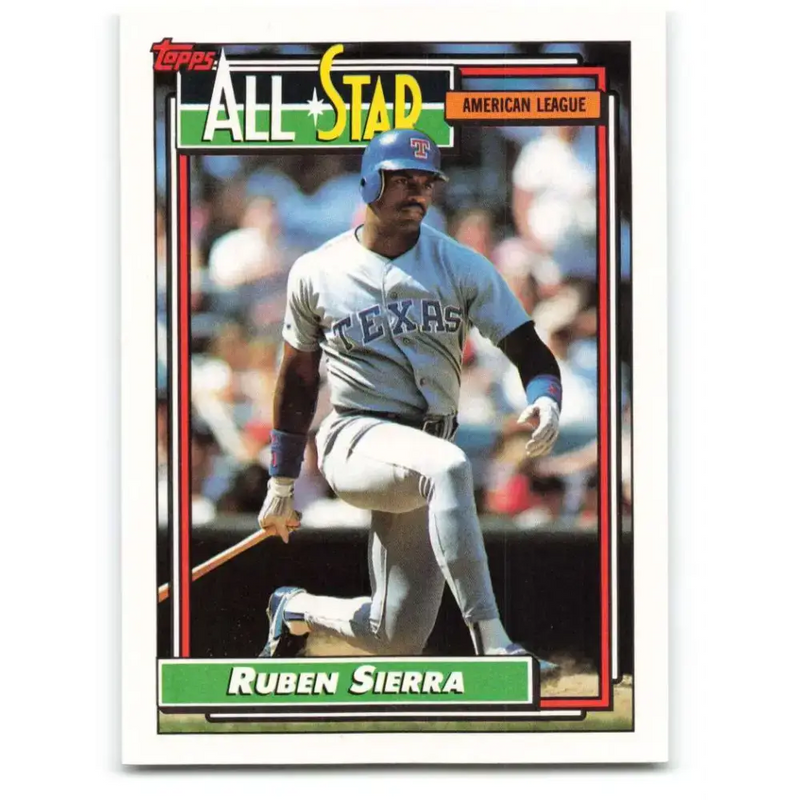 1992 Topps #403 Ruben Sierra NM-MT Texas Rangers Baseball Card - Baseball Card Single