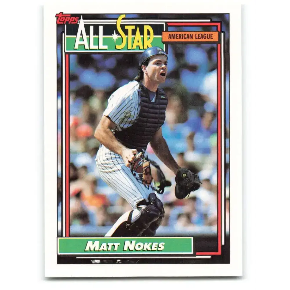 1992 Topps #404 Matt Nokes NM-MT New York Yankees Baseball Card - Baseball Card Single