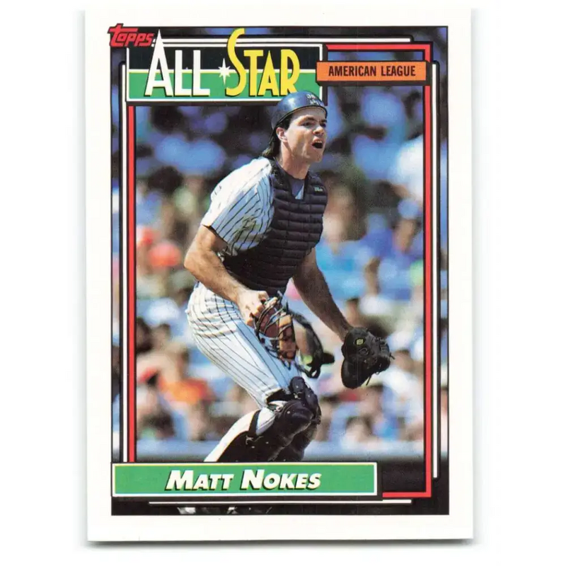 1992 Topps #404 Matt Nokes NM-MT New York Yankees Baseball Card - Baseball Card Single