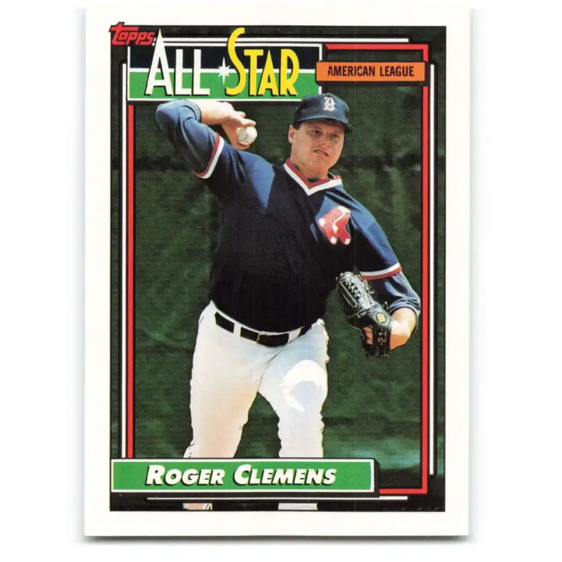 1992 Topps #405 Roger Clemens NM-MT Boston Red Sox Baseball Card - Baseball Card Single