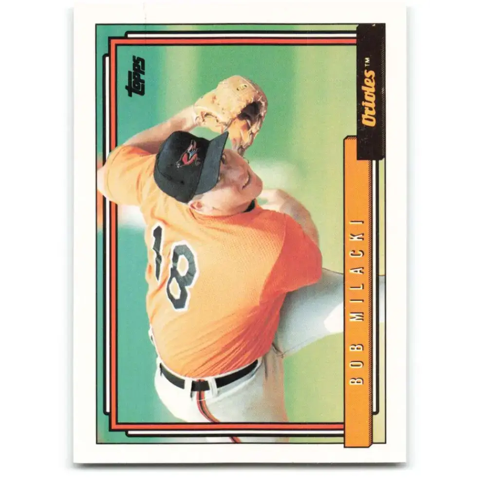 1992 Topps #408 Bob Milacki NM-MT Baltimore Orioles Baseball Card - Baseball Card Single