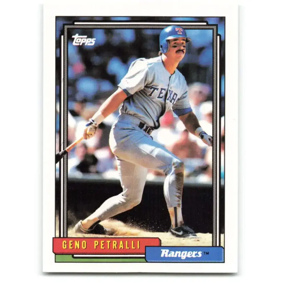 1992 Topps #409 Geno Petralli NM-MT Texas Rangers Baseball Card - Baseball Card Single