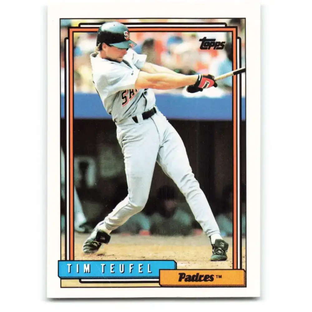 1992 Topps #413 Tim Teufel NM-MT San Diego Padres Baseball Card - Baseball Card Single