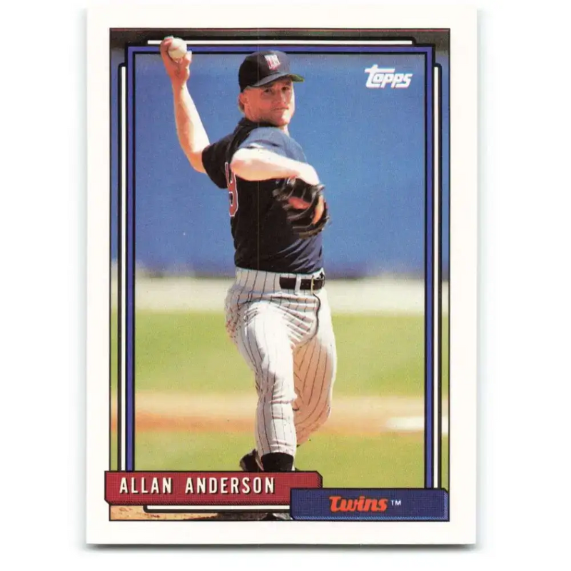1992 Topps #417 Allan Anderson NM-MT Minnesota Twins Baseball Card - Baseball Card Single