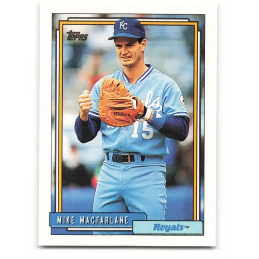 1992 Topps #42 Mike Macfarlane NM-MT Kansas City Royals Baseball Card - Baseball Card Single