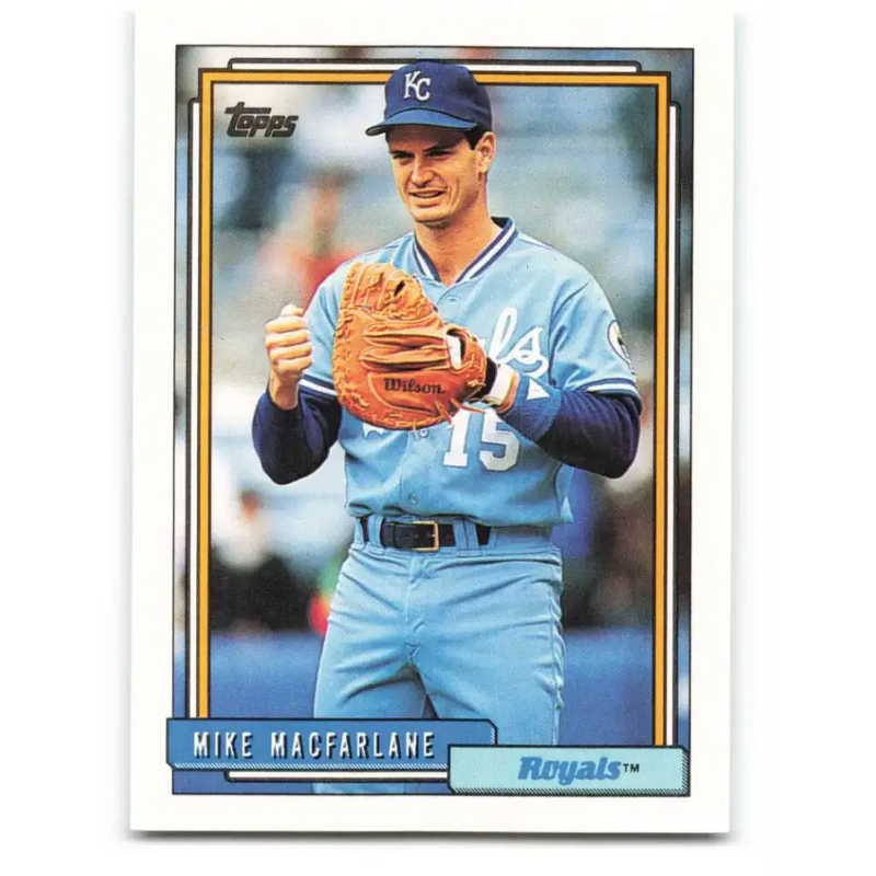 1992 Topps #42 Mike Macfarlane NM-MT Kansas City Royals Baseball Card - Baseball Card Single