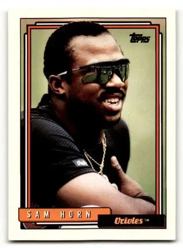 1992 Topps #422 Sam Horn Baltimore Orioles Baseball Cards EX/NM ID:55851 - Baseball Card Single