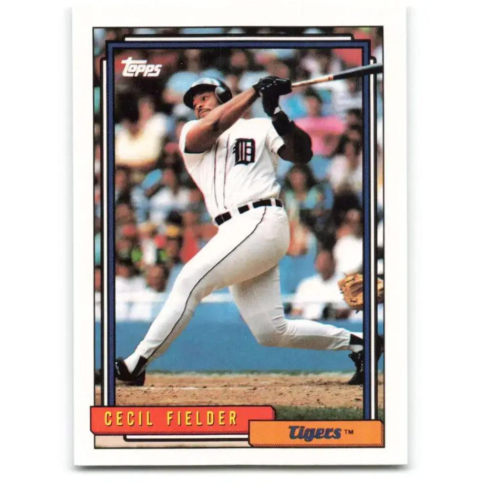 1992 Topps #425 Cecil Fielder EX Excellent Detroit Tigers Baseball Card - Baseball Card