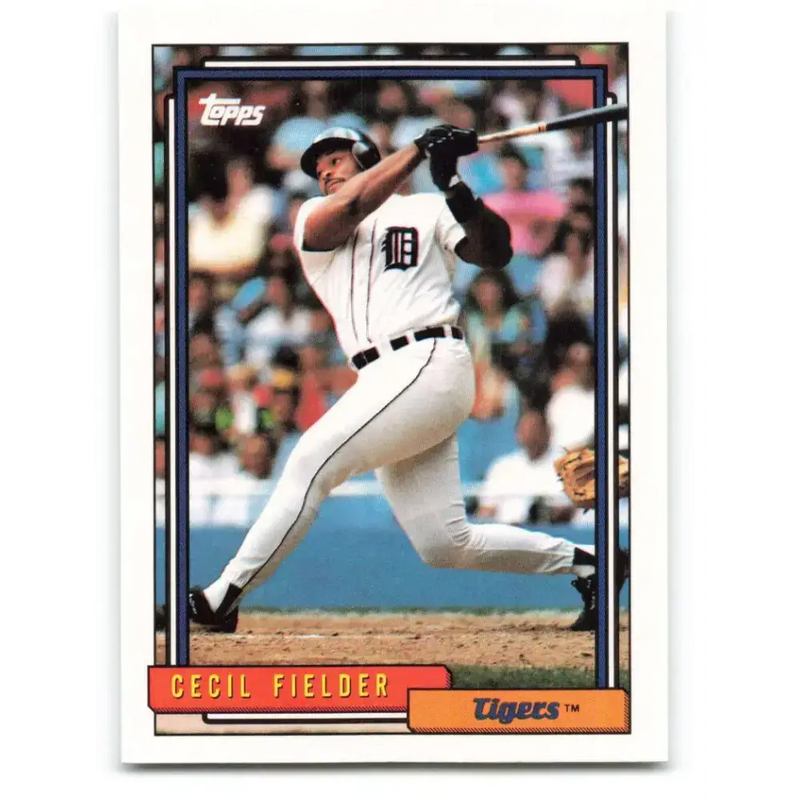 1992 Topps #425 Cecil Fielder NM-MT Detroit Tigers Baseball Card - Baseball Card Single