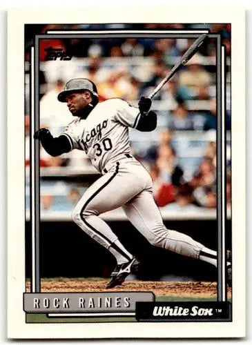 Original gloss Tim Raines baseball card 1992 Topps NM-MT White Sox ID 43523