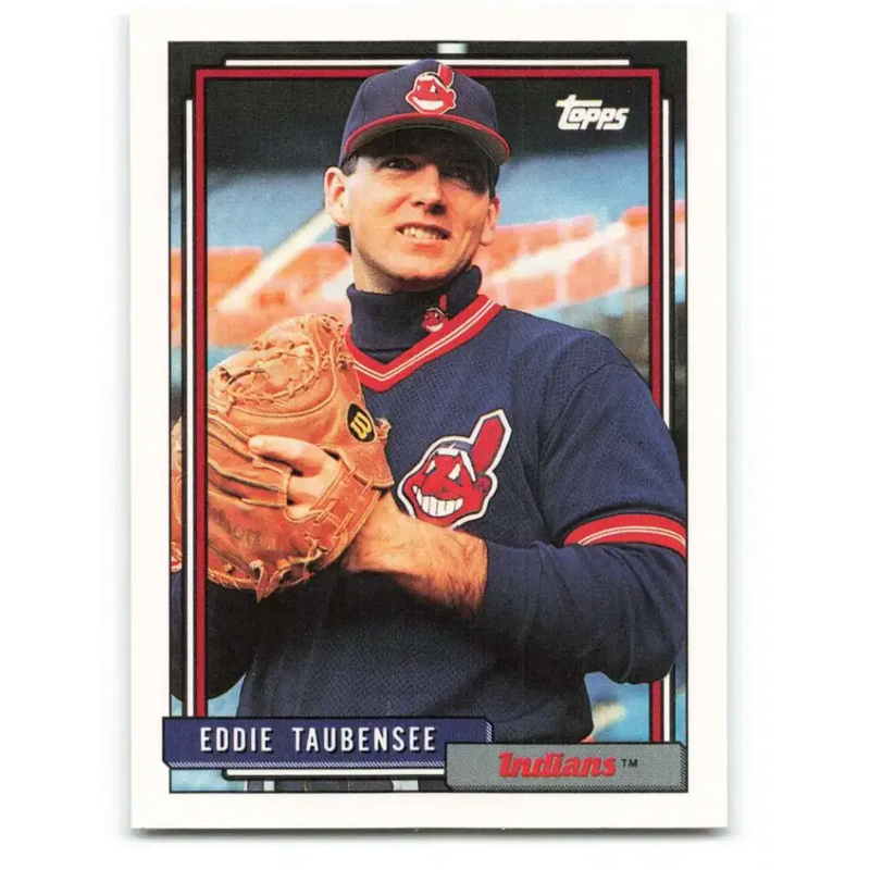 1992 Topps #427 Eddie Taubensee NM-MT RC Rookie Cleveland Indians Baseball Card - Baseball Card Single