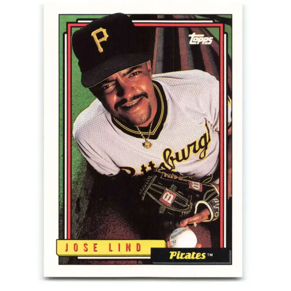 1992 Topps #43 Jose Lind EX Excellent Pittsburgh Pirates Baseball Card - Baseball Card